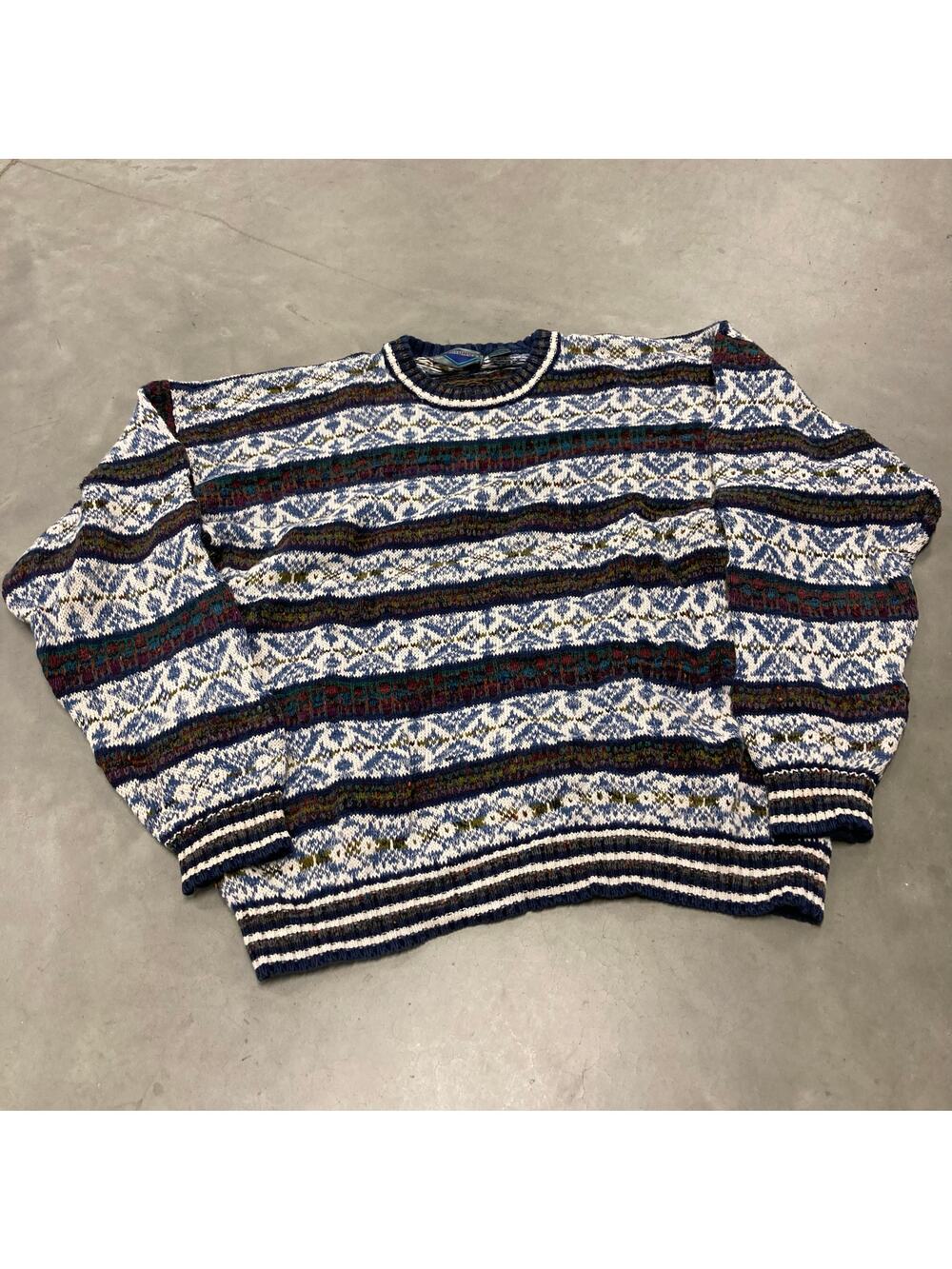 vintage etchings striped sweater